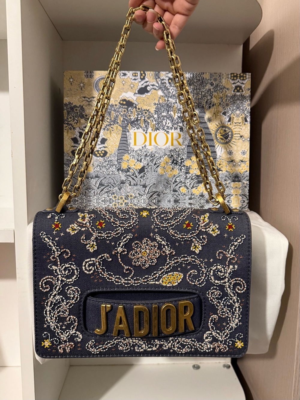 Dior J'ADIOR Embroidered Denim Bag - Limited Edition - Picture 11 of 14